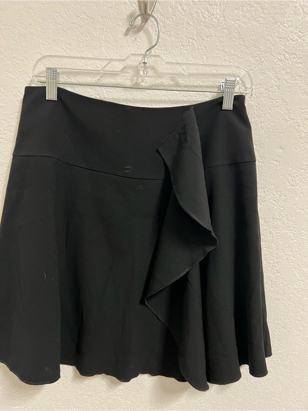 LOFT Black Ruffle Full Skirt